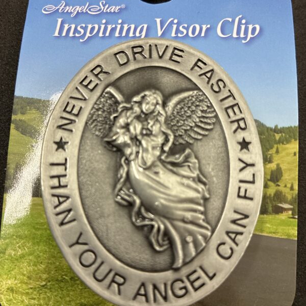 Sun Visor Clip Never Drive Faster Oval