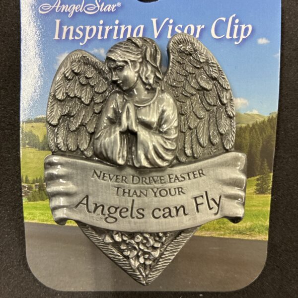 Sun Visor Clip Angels Can Fly Heart