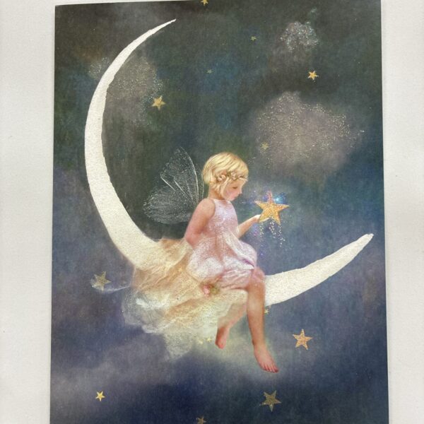 Leanin Tree Card Cresent Moon W/girl Bday