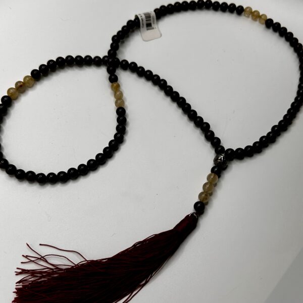 Garnet & Golden Ritile Mala