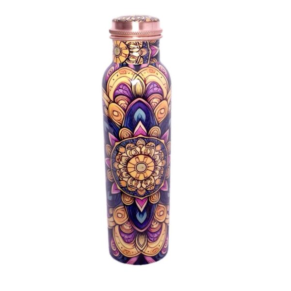 Mandala Radiance Copper Water Bottle