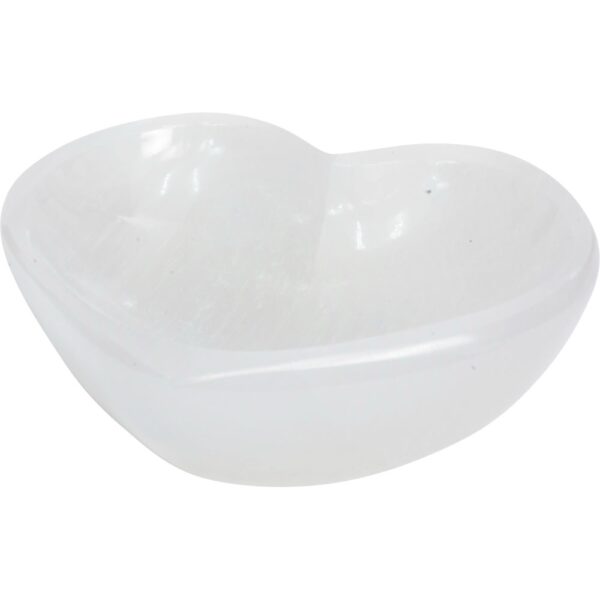 Selenite Offering Bowl Large - Heart