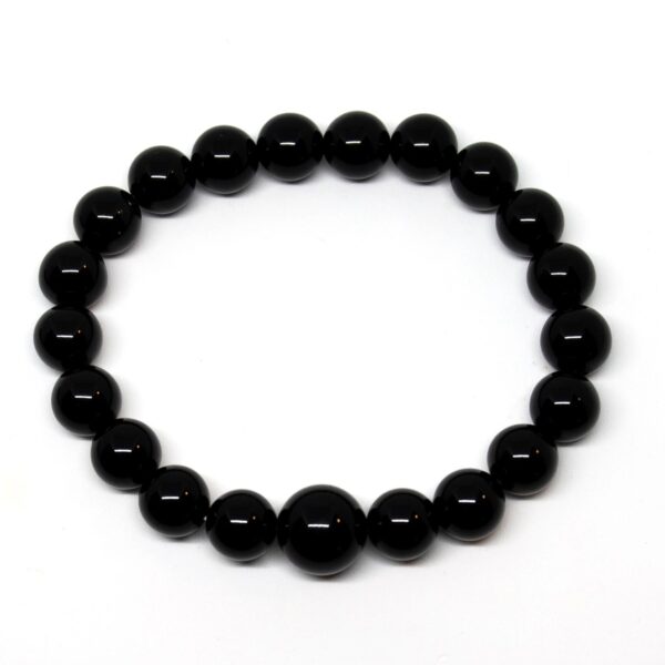 Large Size Black Obsidian Beaded Bracelet Wrist Mala 10mm