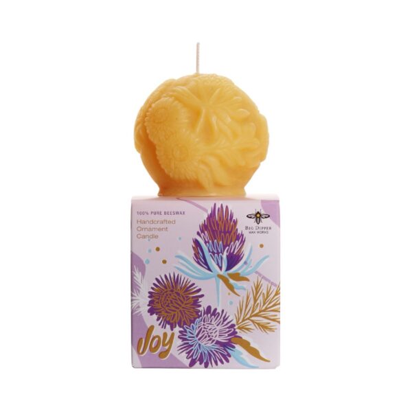Ornament Candles – 100% Pure Beeswax – Holiday Collection - Joy