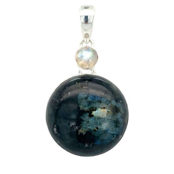 Black Moonstone Moonlit Night  Pendant