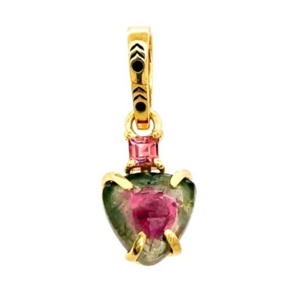 Watermelon Tourmaline Gold Vermeil Harmony Pendant