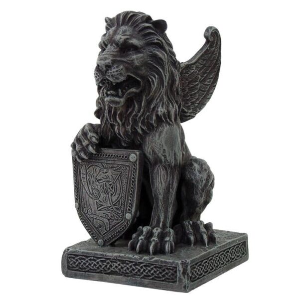 Lion Gargoyle Holding Sheild
