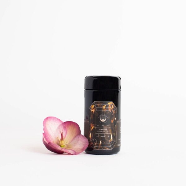 Black Onyx - Chaga Maca Toffee Elixir for Energy, Immunity & - Violet Glass Traveler Jar (10 Cups!)