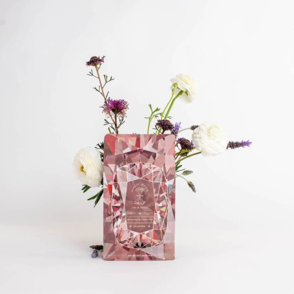 Diamond: Champagne & Strawberry Jasmine White Tea - Luxe Pouch (60-75 Cups-Refill your Jar!)