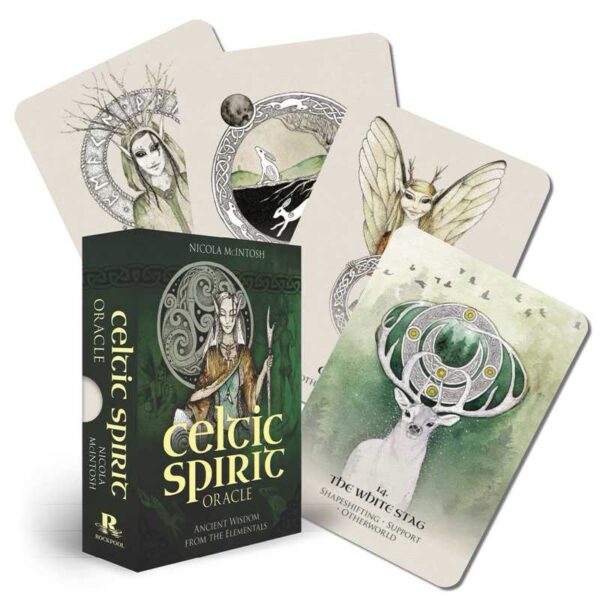 Celtic Spirit Oracle by Nicola McIntosh - Flashcards; 112 pages English