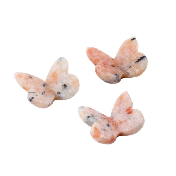 Gemstone 3D Butterfly / Natural Sitting Butterfly - Sunstone