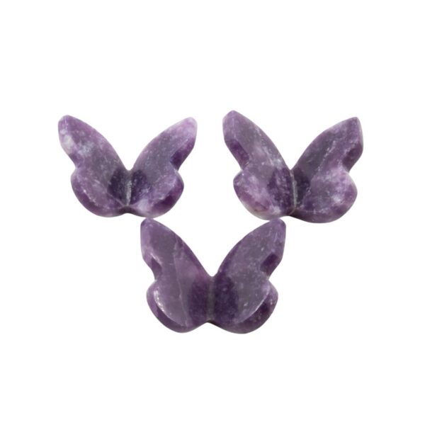 Gemstone 3D Butterfly / Natural Sitting Butterfly - Lepidolite