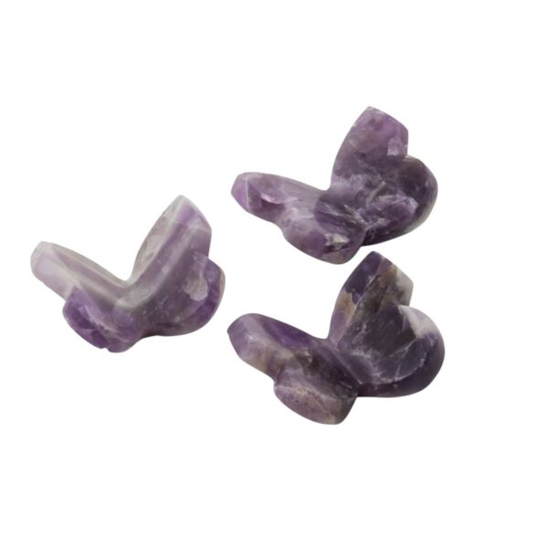 Gemstone 3D Butterfly / Natural Sitting Butterfly - Amethyst