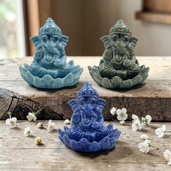 Ganesh Ceramic Incense Holder - Assorted