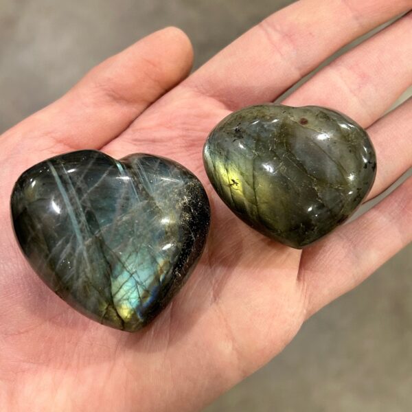 Flashy Labradorite Heart