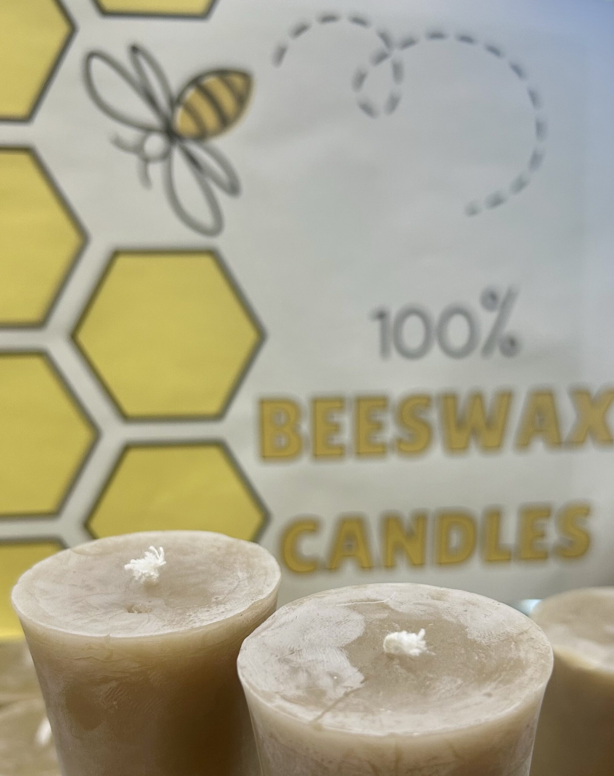 100% Beeswax Candle- Votive - Image 3