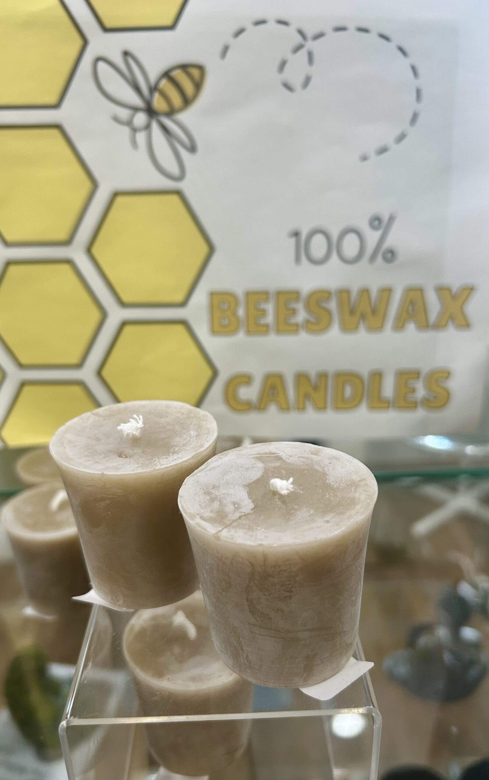 100% Beeswax Candle- Votive - Image 2