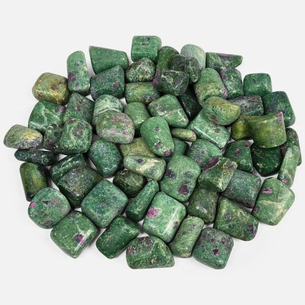 Natural Ruby Zoisite Tumbled Stone Gemstones - 1 lb