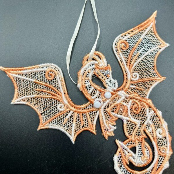 Peach And White Dragon Hanger