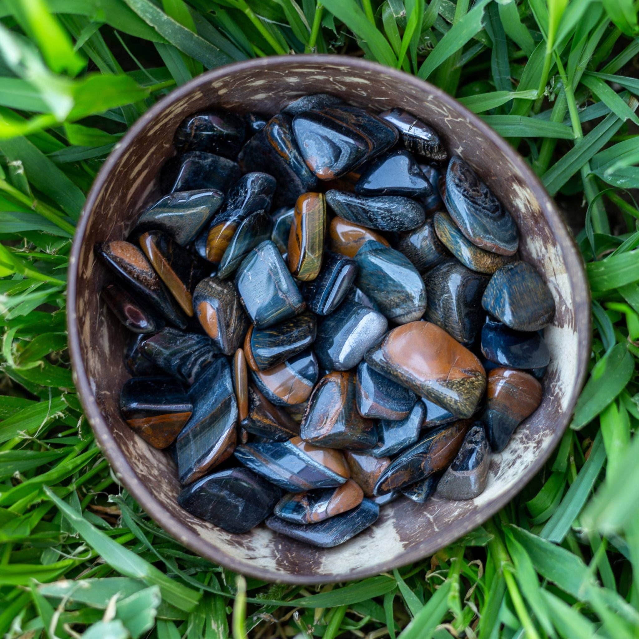 Blue Tigers Eye Tumbled - Image 2