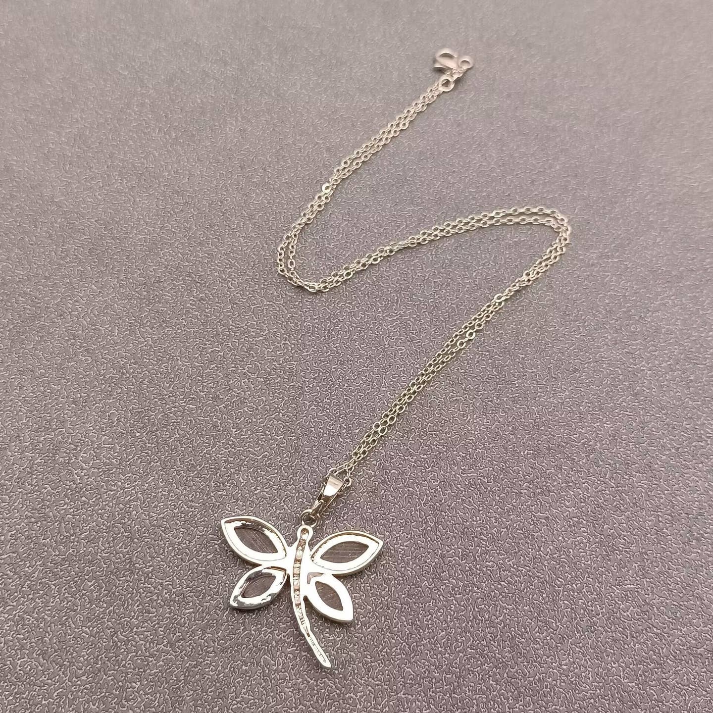 Abalone Shell Dragonfly Charm Pendant - Image 3