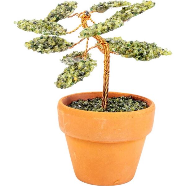 Gemstone Bonsai Tree In Terracotta Pot - Peridot