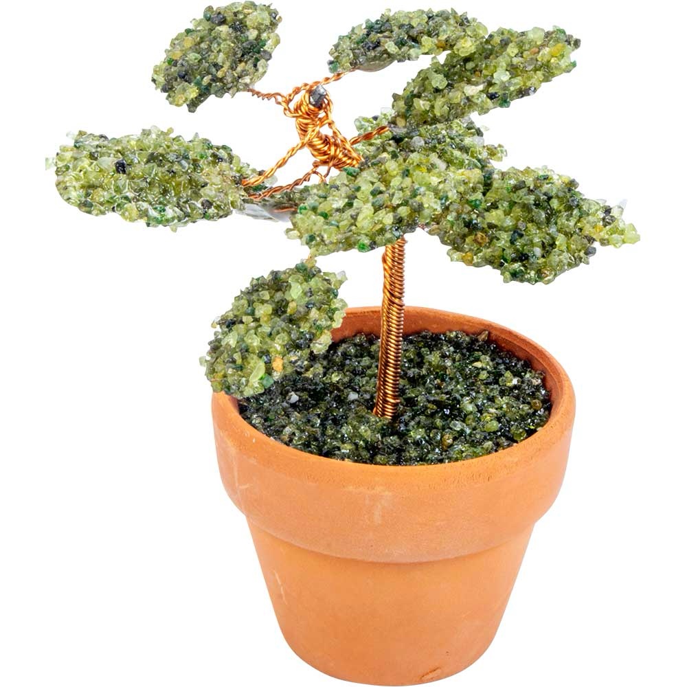 Gemstone Bonsai Tree In Terracotta Pot - Peridot - Image 2