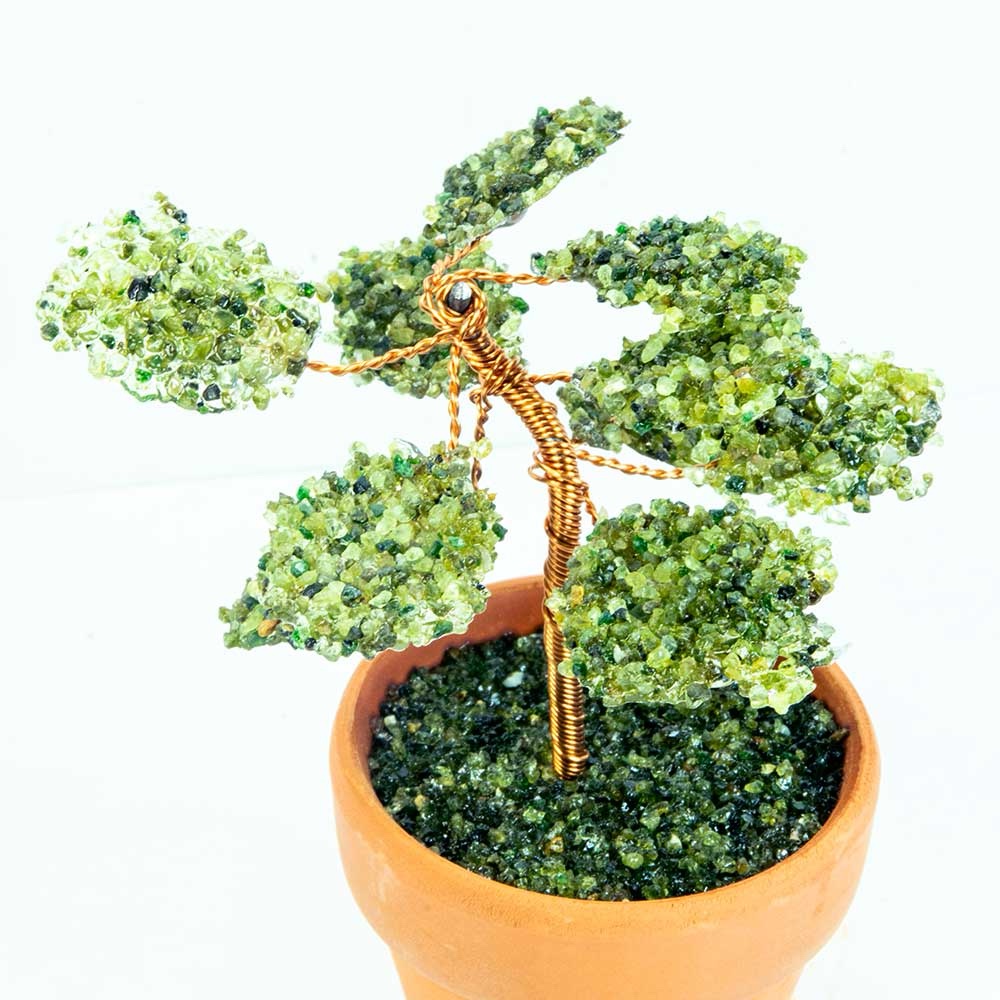 Gemstone Bonsai Tree In Terracotta Pot - Peridot - Image 3