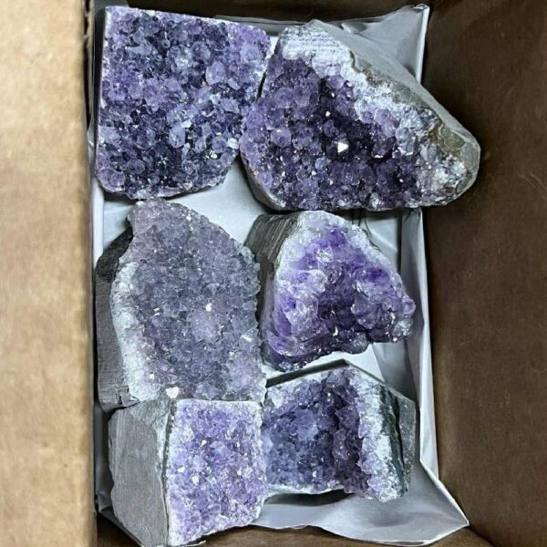 Geodes Small Box - Amethyst Cut Base Clusters