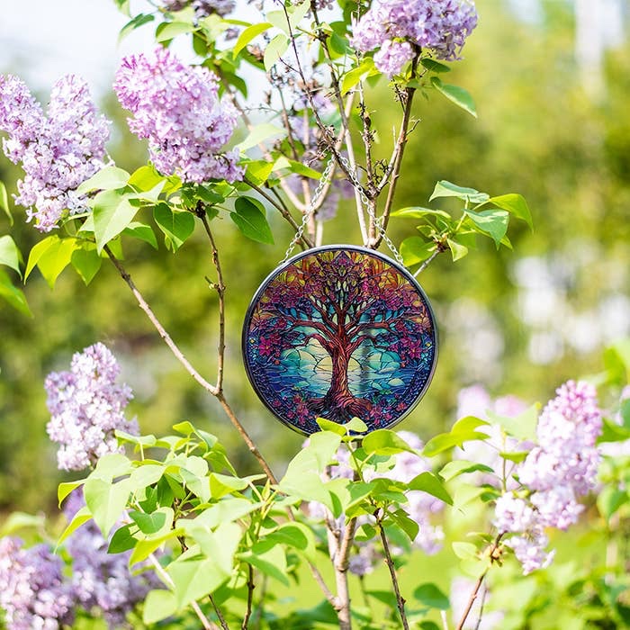 Glass Suncatcher 6in - Colorful Tree of Life - Image 2