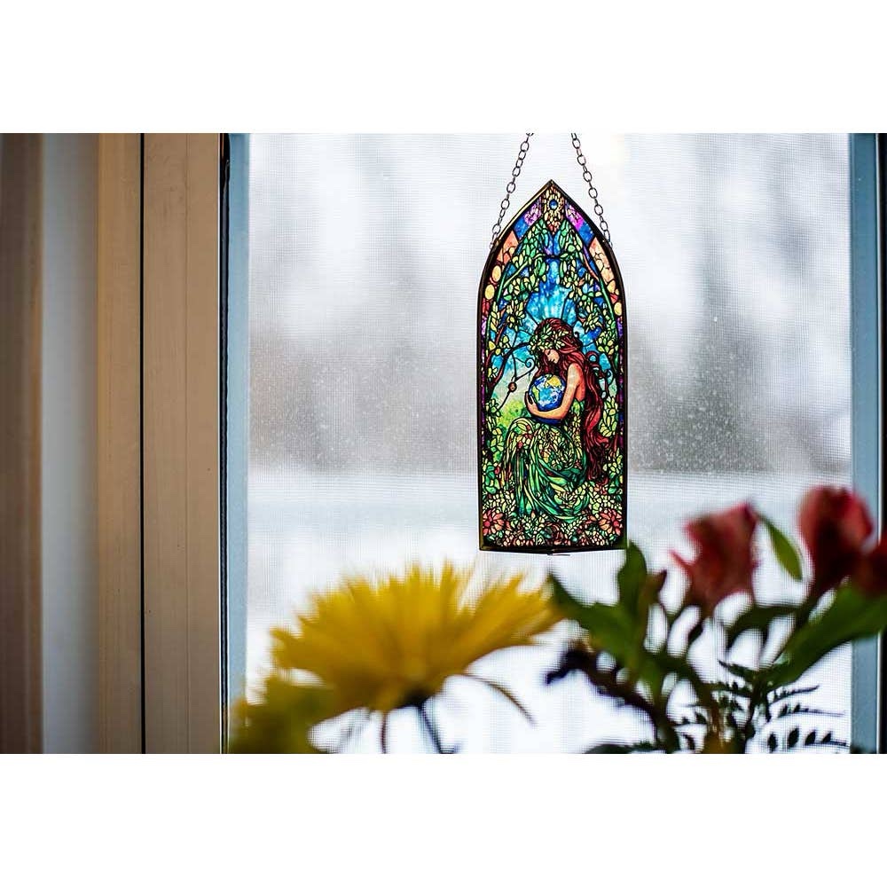 Glass Suncatcher 8in Cathedral - Earth Goddess - Image 2