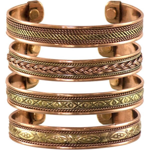 Tibetan Copper Bracelet Magnetic India Pattern