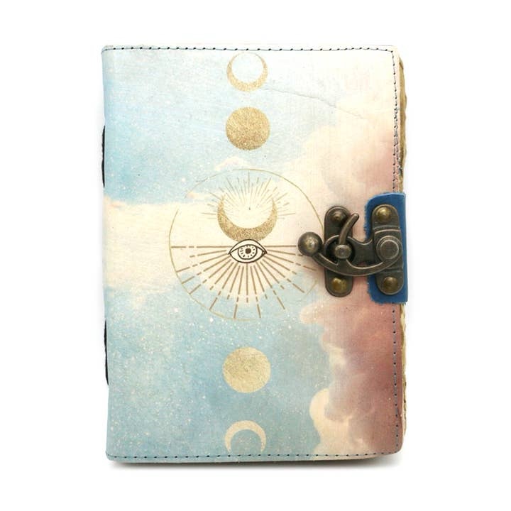 Blank Leather Journal - Celestial Gateway (5 x 7 in.)
