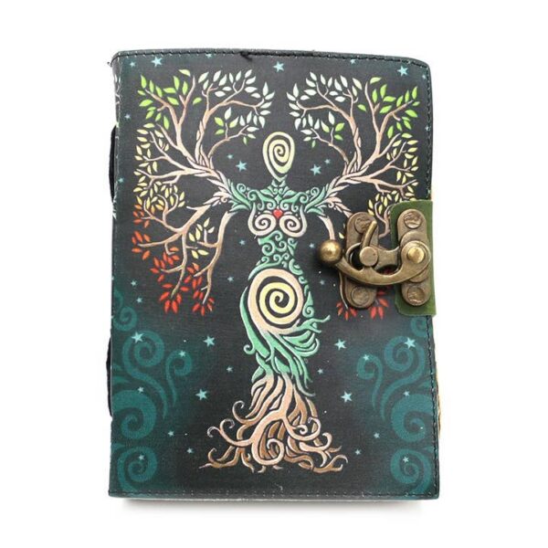 Blank Leather Journal - Embossed Goddess of Life (5 x 7 in.)