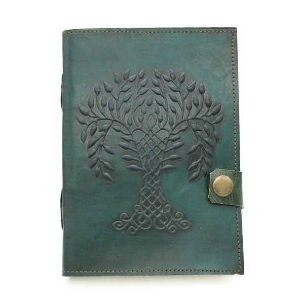 Blank Leather Journal - Embossed Tree of Life (5 x 7 in.)