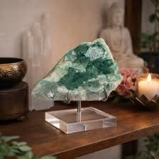 Green Flourite On Display