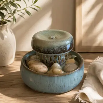 Water Fountain - Ceramic Mushroom